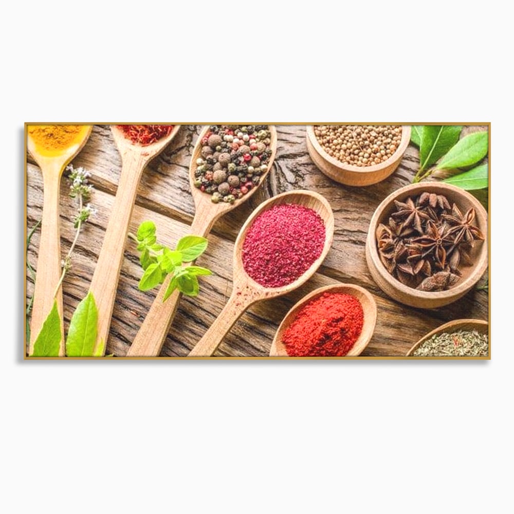Tablou Canvas Premium, LuxCanva® N1025, Esente Orientale, Condimente, Plante Aromatice, Mirodenii, Ingrediente, Natural, Gust, Aroma, Boabe, Gastronomie, Restaurant, Bucatarie