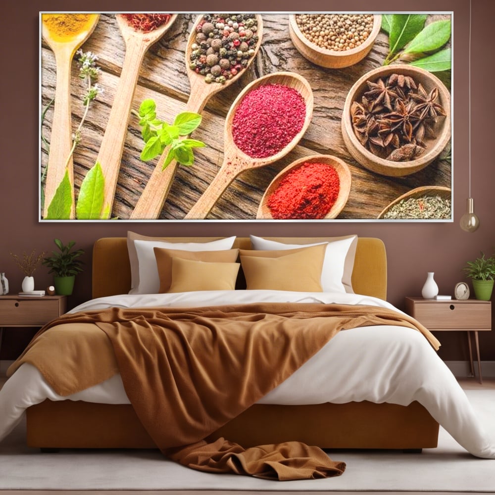 Tablou Canvas Premium, LuxCanva® N1025, Esente Orientale, Condimente, Plante Aromatice, Mirodenii, Ingrediente, Natural, Gust, Aroma, Boabe, Gastronomie, Restaurant, Bucatarie