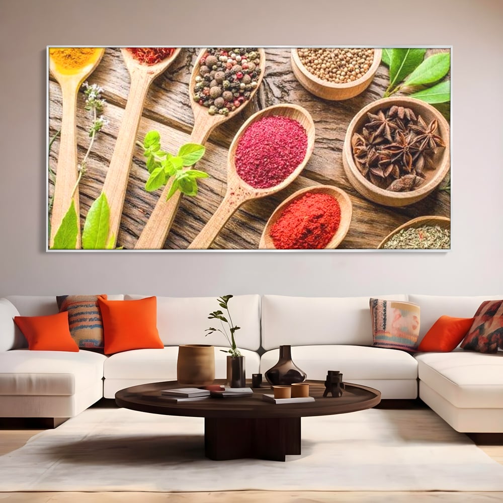Tablou Canvas Premium, LuxCanva® N1025, Esente Orientale, Condimente, Plante Aromatice, Mirodenii, Ingrediente, Natural, Gust, Aroma, Boabe, Gastronomie, Restaurant, Bucatarie