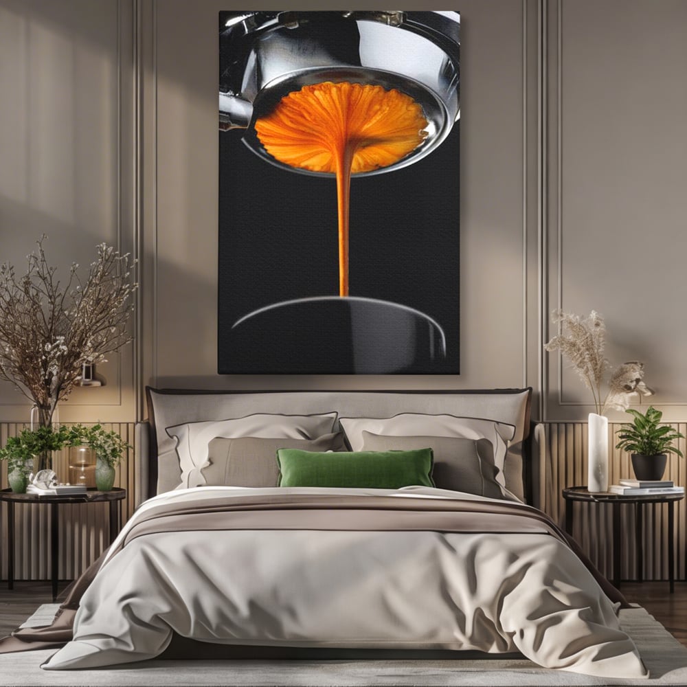 Tablou Canvas Premium, LuxCanva® N1030, Magia Espresso, Cafea, Barista, Prospetime, Aroma, Crema, Gust, Energie, Dimineata, Aparat, Rasfat, Pub, Bar, Lounge, Restaurant, Bucatarie