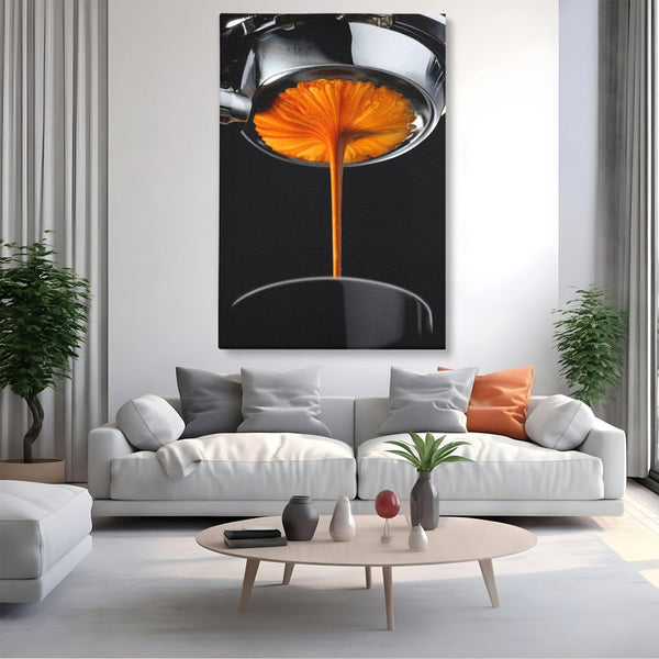 Tablou Canvas Premium, LuxCanva® N1030, Magia Espresso, Cafea, Barista, Prospetime, Aroma, Crema, Gust, Energie, Dimineata, Aparat, Rasfat, Pub, Bar, Lounge, Restaurant, Bucatarie