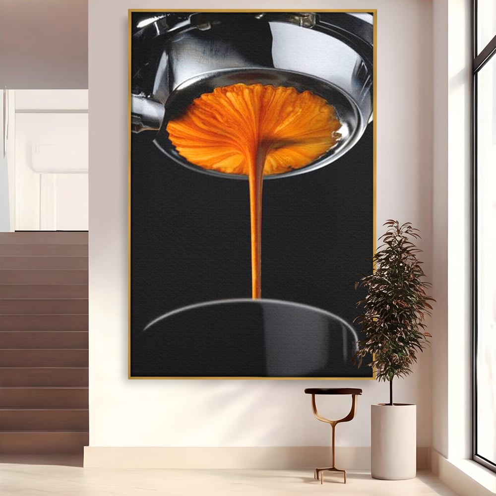 Tablou Canvas Premium, LuxCanva® N1030, Magia Espresso, Cafea, Barista, Prospetime, Aroma, Crema, Gust, Energie, Dimineata, Aparat, Rasfat, Pub, Bar, Lounge, Restaurant, Bucatarie