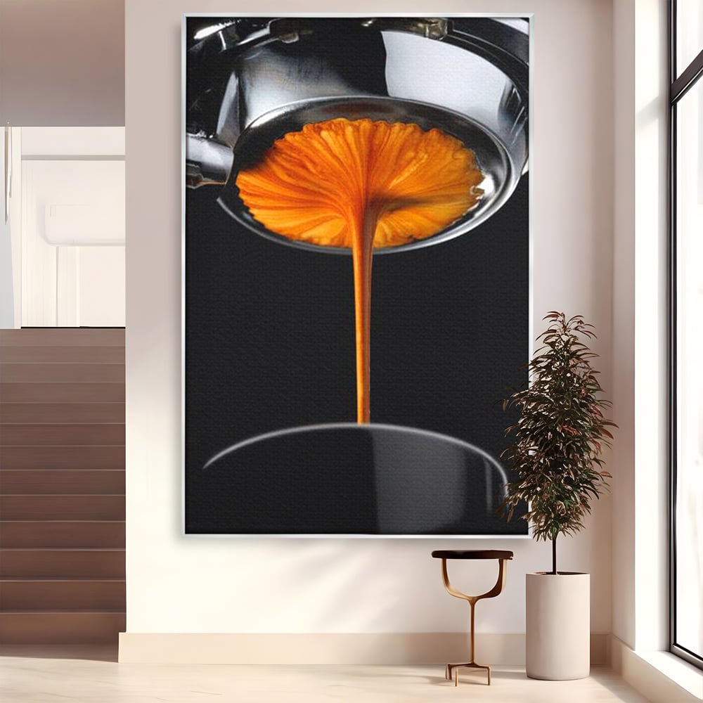 Tablou Canvas Premium, LuxCanva® N1030, Magia Espresso, Cafea, Barista, Prospetime, Aroma, Crema, Gust, Energie, Dimineata, Aparat, Rasfat, Pub, Bar, Lounge, Restaurant, Bucatarie