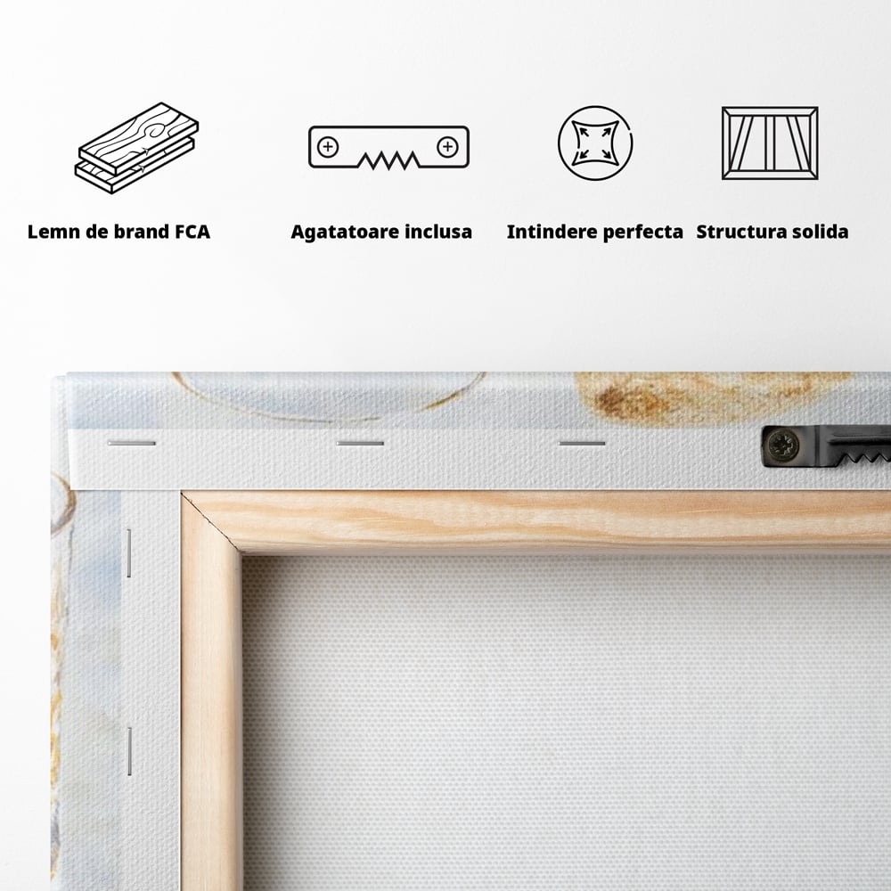 Tablou Canvas Premium, LuxCanva® N1032, Whisky si Fum, Trabuc, Pahar, Bautura, Palarie, Whisky, Lux, Elegant, Masculin, Cubanez, Pub, Bar, Restaurant, Bucatarie