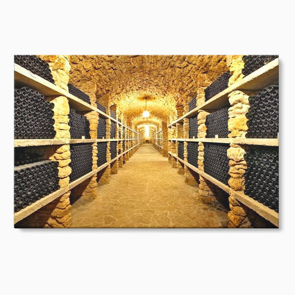 Leinwand Premium Canvas Wall Art, LuxCanva® N1035, Geschmacksarchiv, Weinarchiv, Weinkeller, Wein, Flaschen, trinken, Tunnel, Keller, unterirdisch, traditionell, Verkostung, Kneipe, Bar, Restaurant, Küche