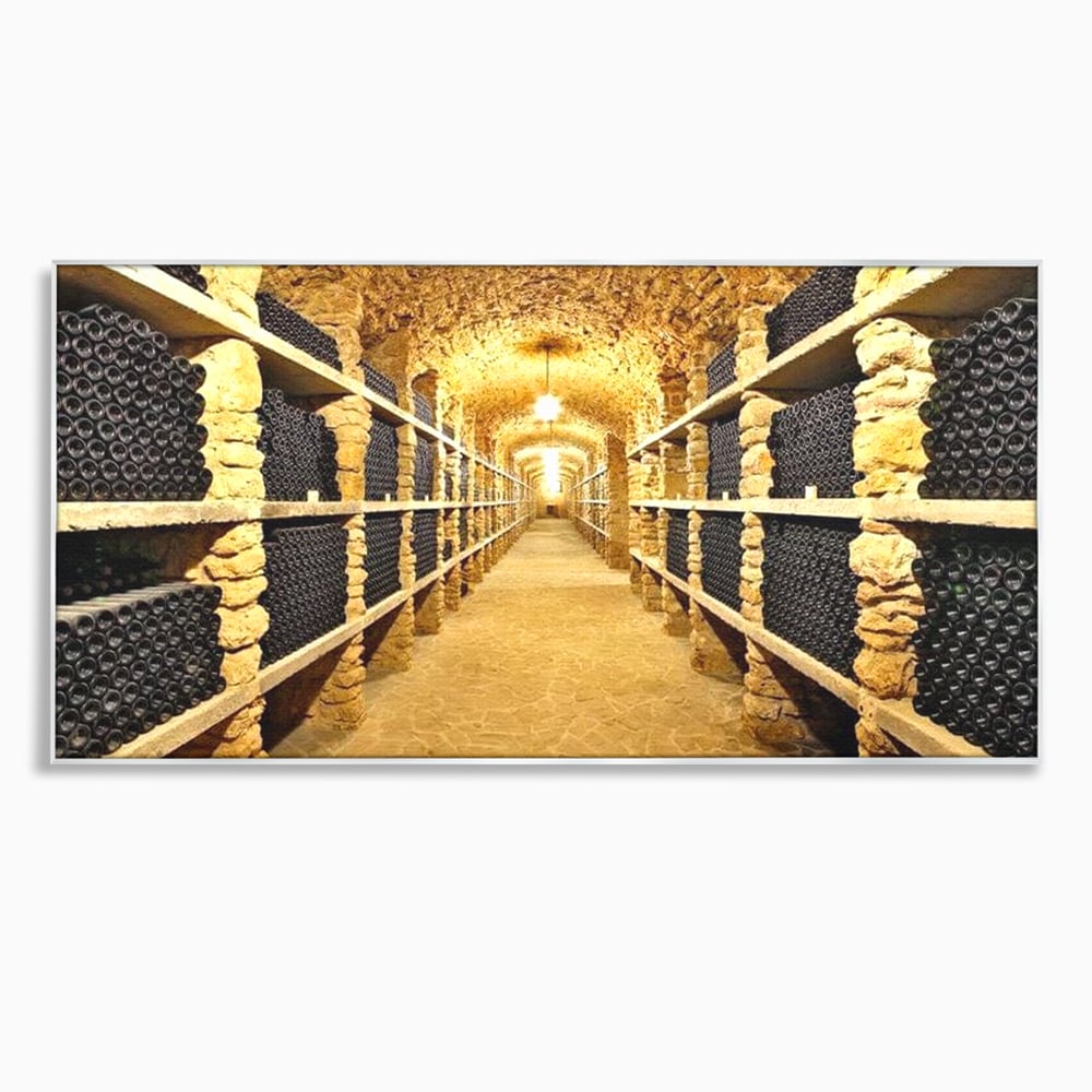 Leinwand Premium Canvas Wall Art, LuxCanva® N1035, Geschmacksarchiv, Weinarchiv, Weinkeller, Wein, Flaschen, trinken, Tunnel, Keller, unterirdisch, traditionell, Verkostung, Kneipe, Bar, Restaurant, Küche