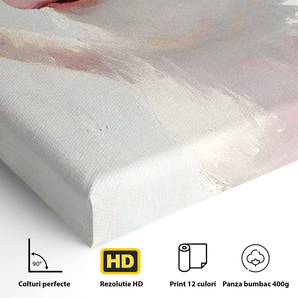Tablou Canvas Premium, LuxCanva® N1036, Somelierul Rozaliu, Purcel, Animal, Pahar, Vin Rosu, Toast, Dragalas, Petrecere, Veselie, Noroc, Pub, Bar, Restaurant, Bucatarie