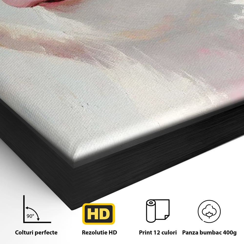 Tablou Canvas Premium, LuxCanva® N1036, Somelierul Rozaliu, Purcel, Animal, Pahar, Vin Rosu, Toast, Dragalas, Petrecere, Veselie, Noroc, Pub, Bar, Restaurant, Bucatarie