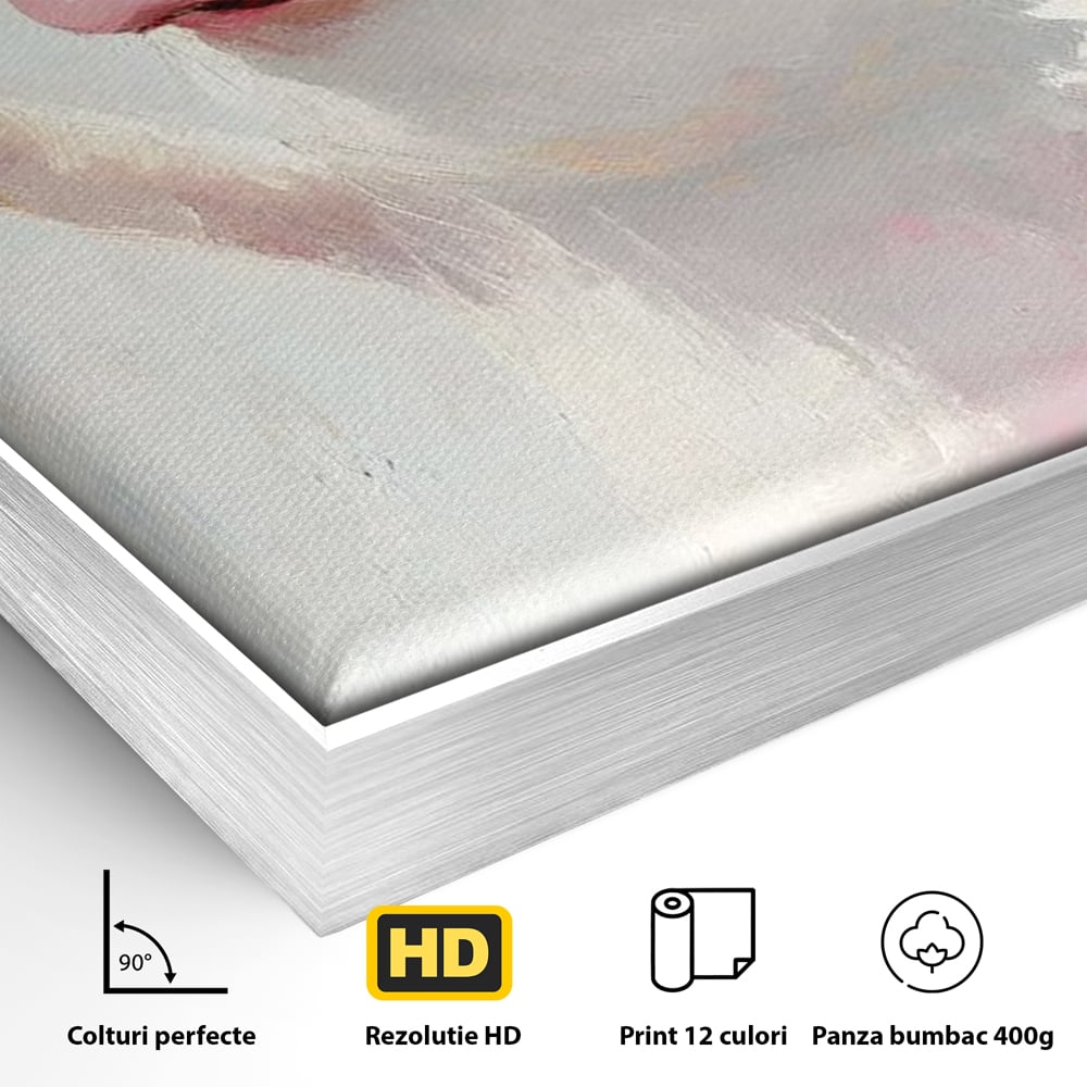 Tablou Canvas Premium, LuxCanva® N1036, Somelierul Rozaliu, Purcel, Animal, Pahar, Vin Rosu, Toast, Dragalas, Petrecere, Veselie, Noroc, Pub, Bar, Restaurant, Bucatarie