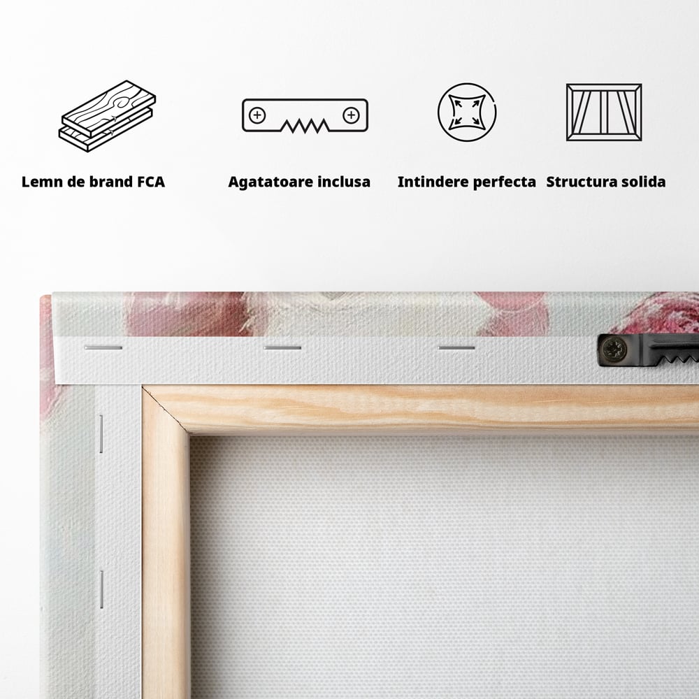 Tablou Canvas Premium, LuxCanva® N1036, Somelierul Rozaliu, Purcel, Animal, Pahar, Vin Rosu, Toast, Dragalas, Petrecere, Veselie, Noroc, Pub, Bar, Restaurant, Bucatarie