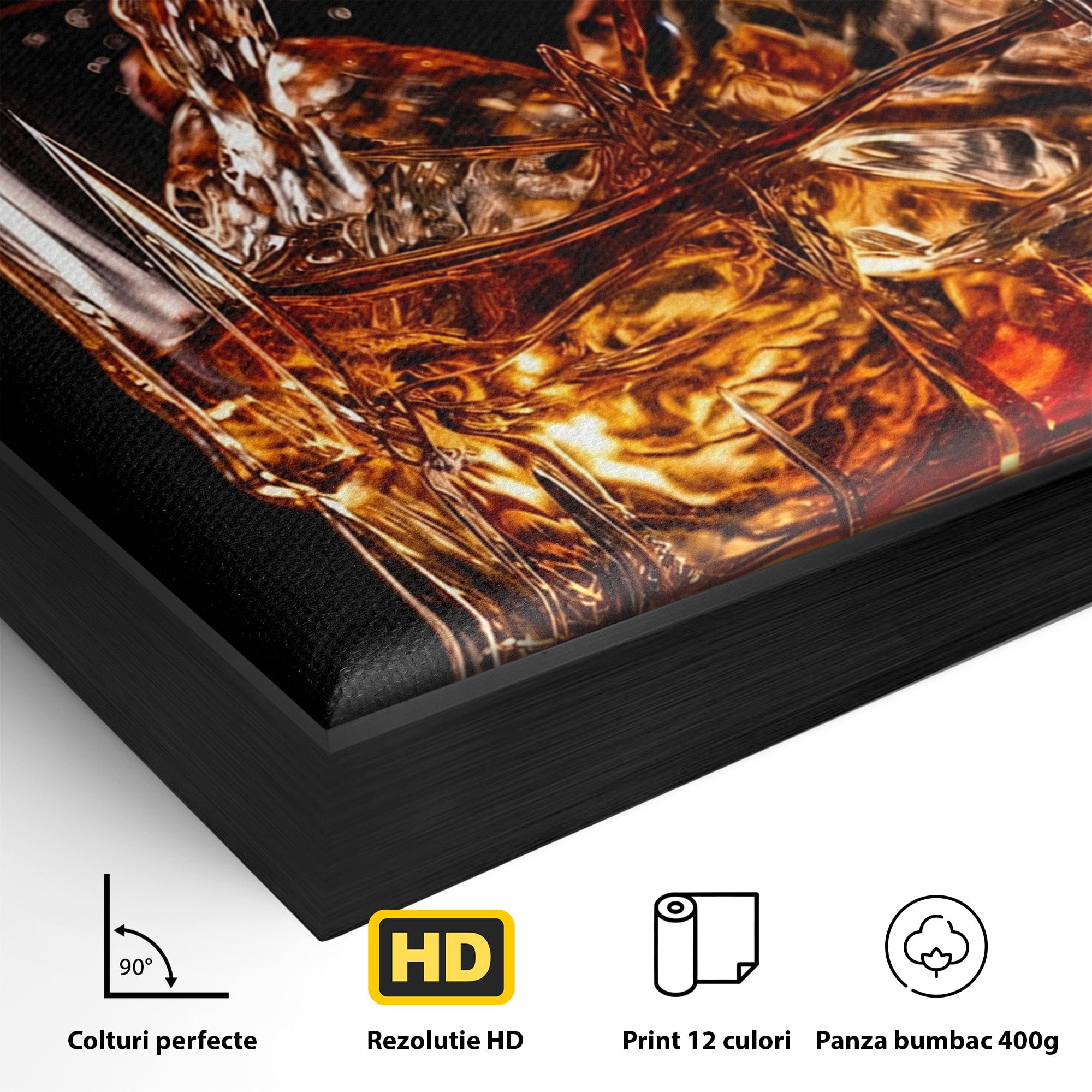 Tablou Canvas Premium LuxCanva® N1038, Cascada de Whiskey, Whisky, Pahar, Bucatarie, Eleganta, Bautura, Culori Vibrante