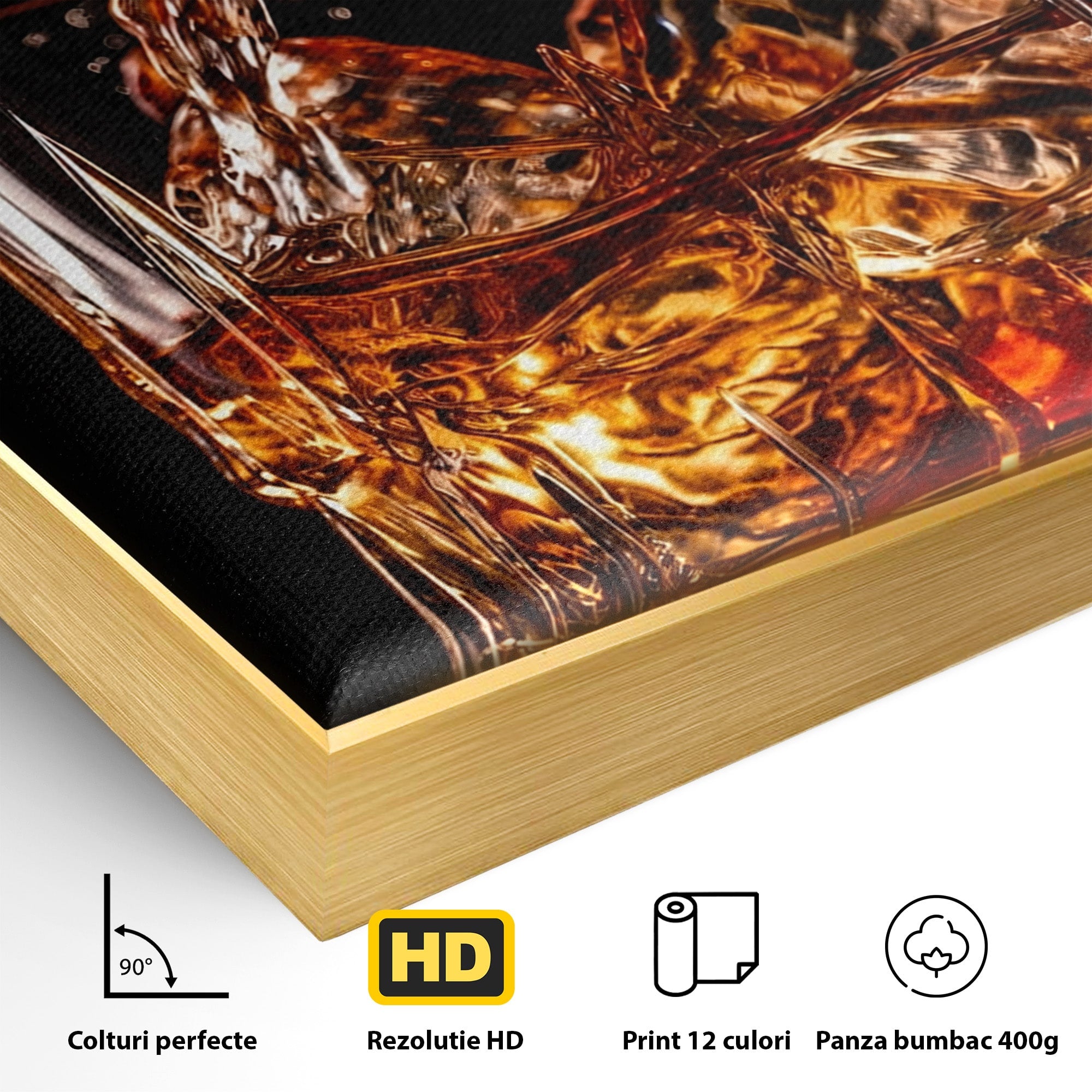Tablou Canvas Premium LuxCanva® N1038, Cascada de Whiskey, Whisky, Pahar, Bucatarie, Eleganta, Bautura, Culori Vibrante