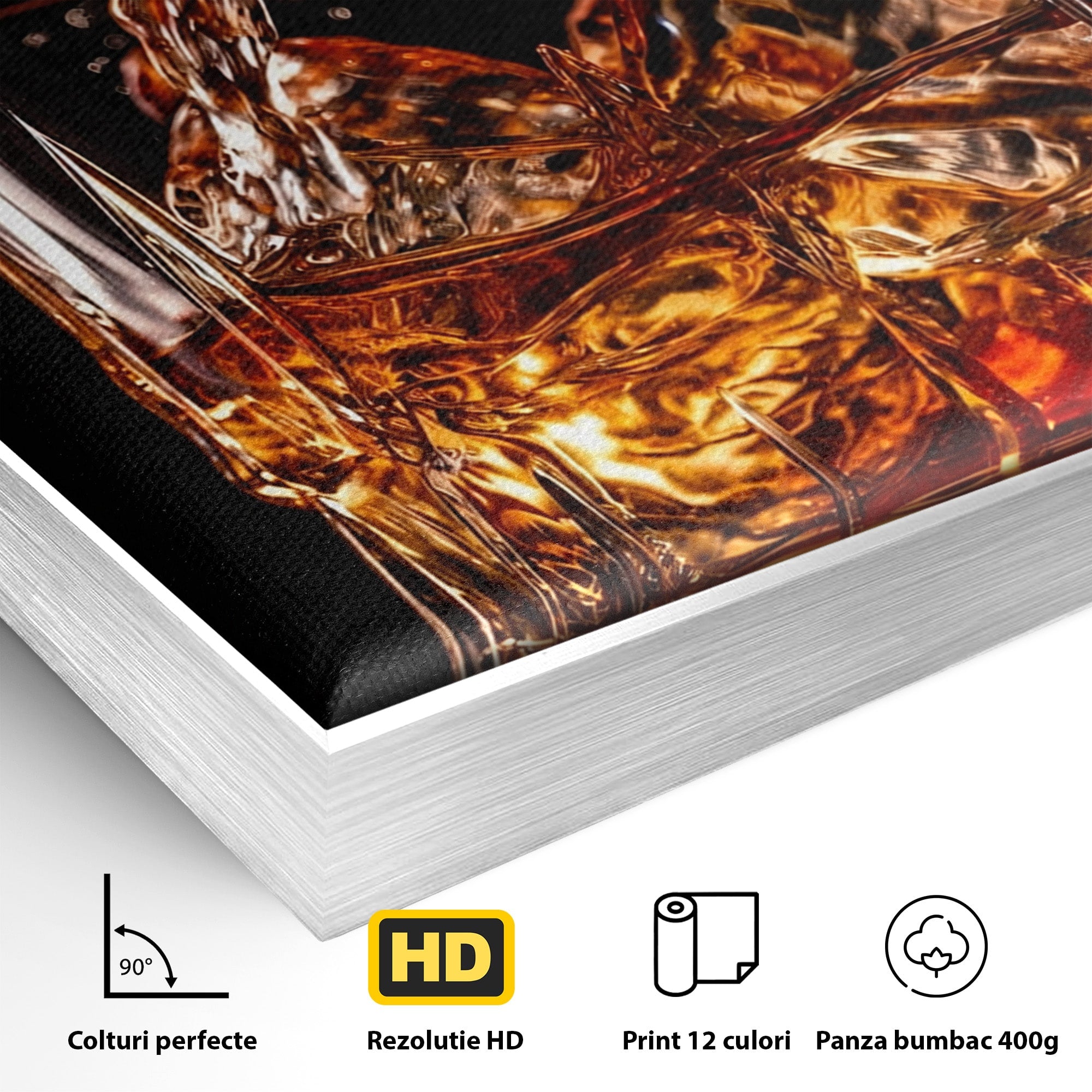 Tablou Canvas Premium LuxCanva® N1038, Cascada de Whiskey, Whisky, Pahar, Bucatarie, Eleganta, Bautura, Culori Vibrante