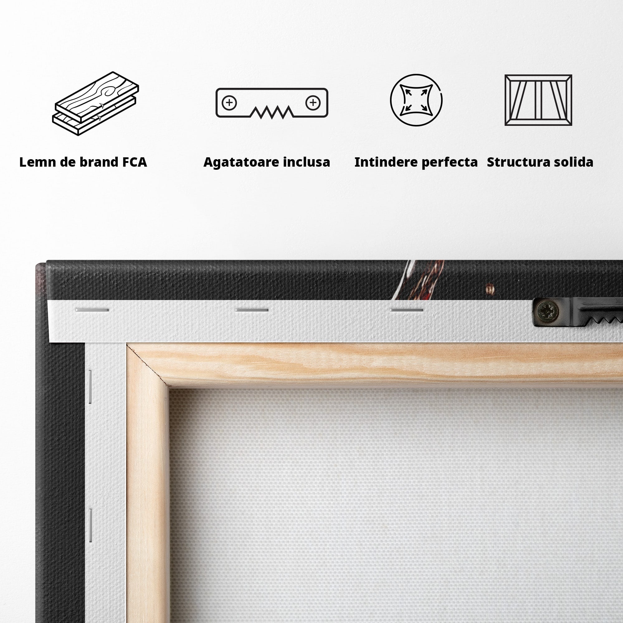 Tablou Canvas Premium LuxCanva® N1038, Cascada de Whiskey, Whisky, Pahar, Bucatarie, Eleganta, Bautura, Culori Vibrante
