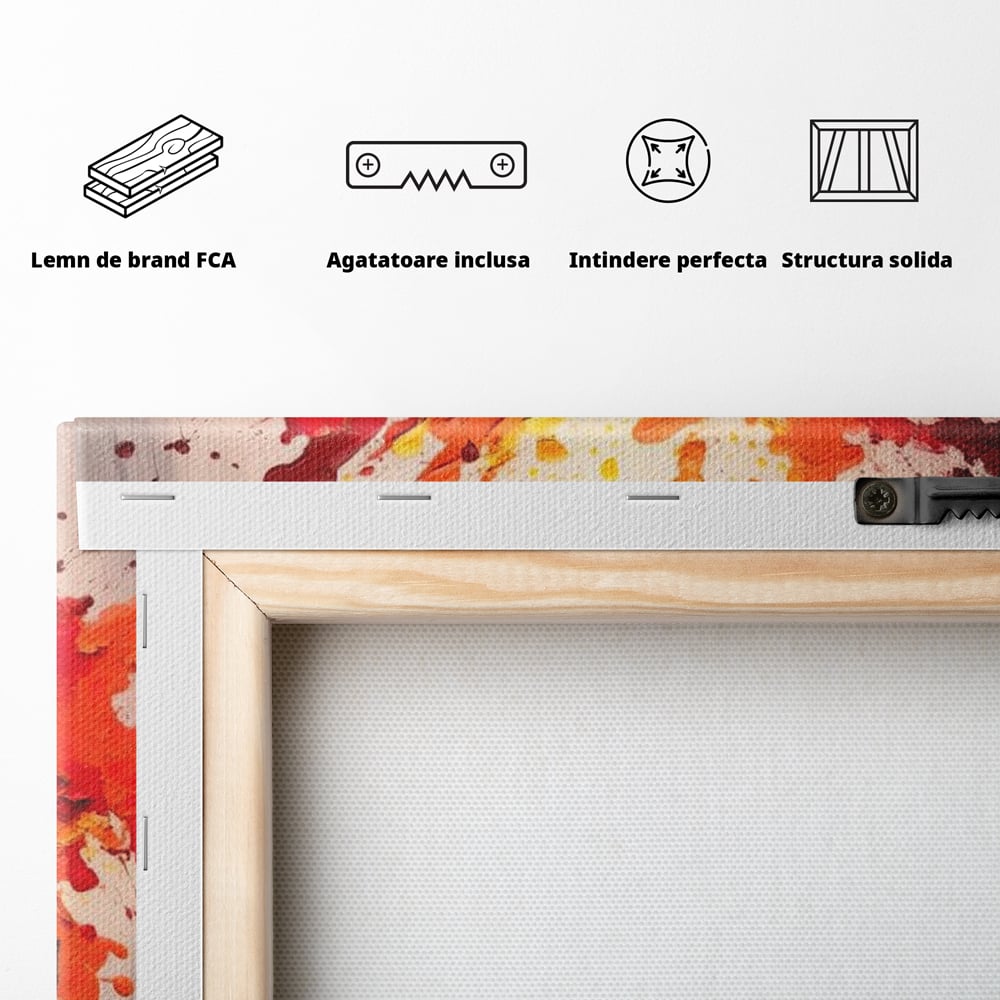 Tablou Canvas Premium, LuxCanva® N1043, Orchestra Somelierului, Bautura, Party, Pahare, Vin, Sticle, Multicolor, Vibrant, Energie, Veselie, Splash, Pub, Lounge, Bar, Restaurant, Bucatarie