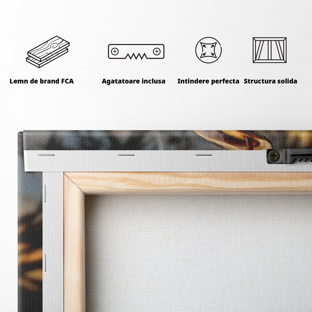 Leinwand Premium Canvas Wall Art, LuxCanva® N1045, Intensiver Moment, Kaffee, Espresso, Tasse, Dampf, Aroma, Aroma, heiß, Barista, Morgen, Café, Kneipe, Lounge, Bar, Restaurant, Küche