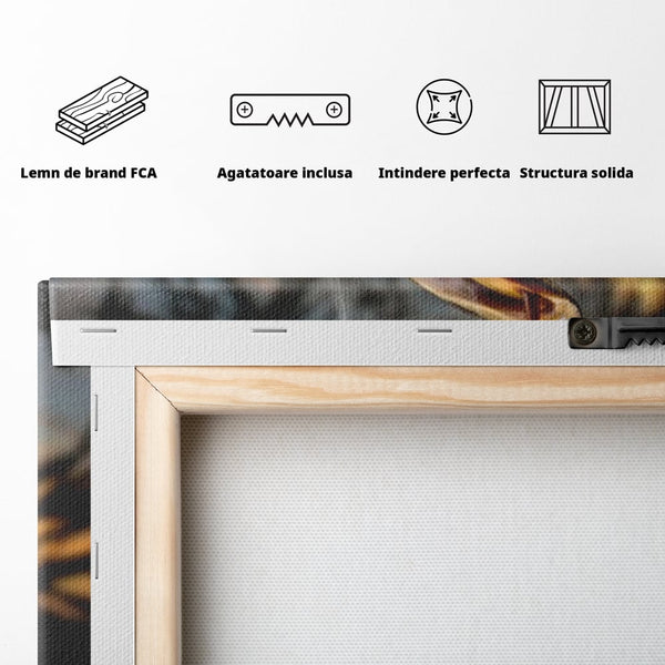 Leinwand Premium Canvas Wall Art, LuxCanva® N1045, Intensiver Moment, Kaffee, Espresso, Tasse, Dampf, Aroma, Aroma, heiß, Barista, Morgen, Café, Kneipe, Lounge, Bar, Restaurant, Küche