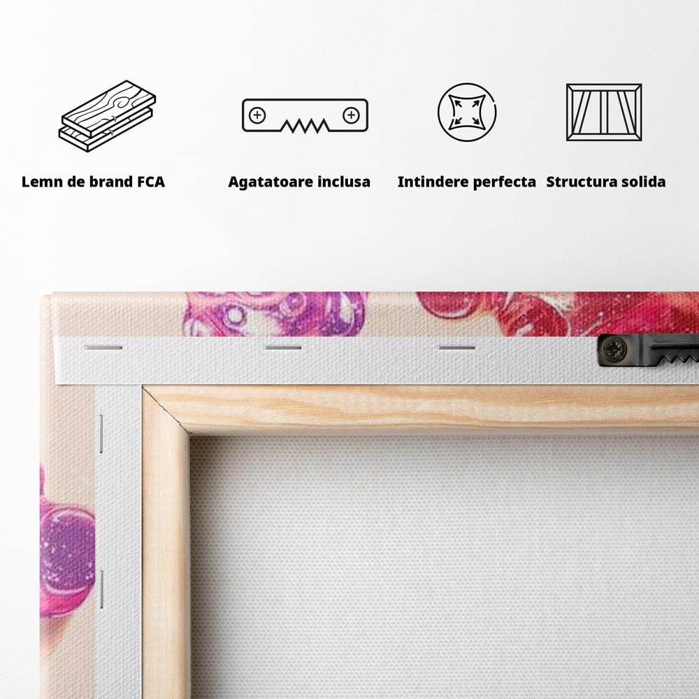 Tablou Canvas Premium, LuxCanva® N1048, Un Trio Dulce, Ursuleti, Jeleuri, Dulce, Copilarie, Desert, Stralucitor, Candy, Mini, Colorat, Camera Copil, Restaurant, Bucatarie
