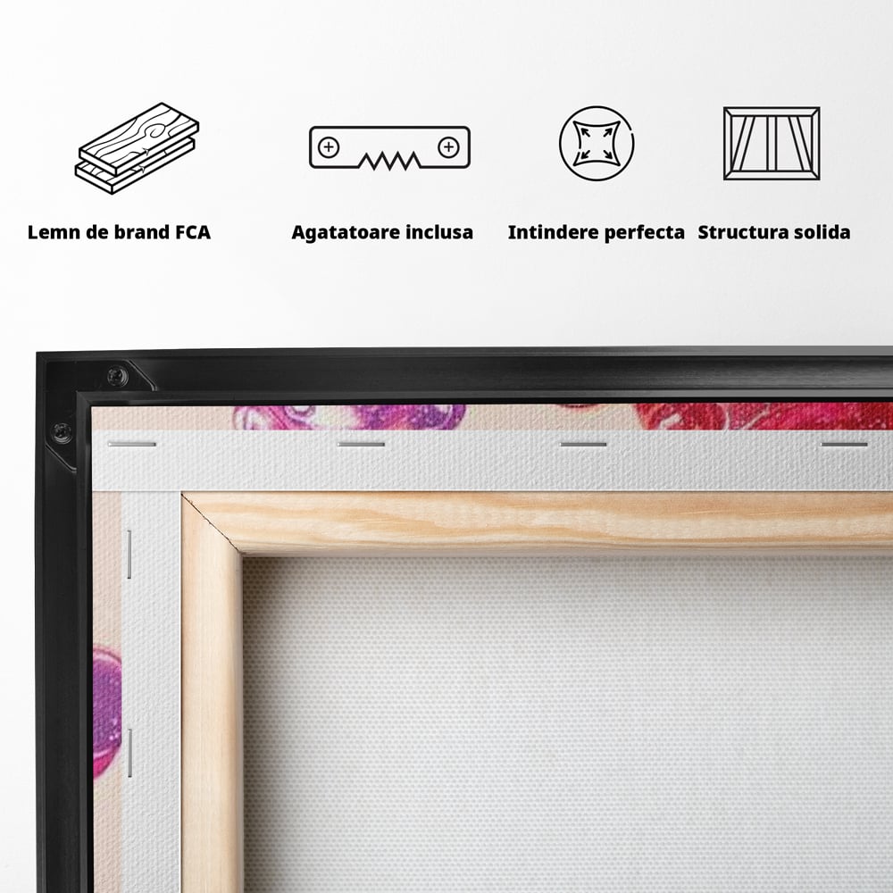 Tablou Canvas Premium, LuxCanva® N1048, Un Trio Dulce, Ursuleti, Jeleuri, Dulce, Copilarie, Desert, Stralucitor, Candy, Mini, Colorat, Camera Copil, Restaurant, Bucatarie