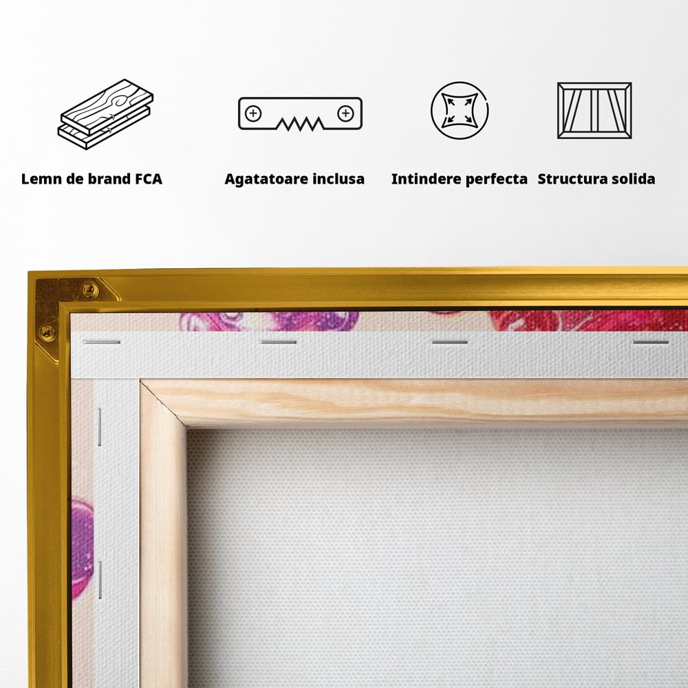 Tablou Canvas Premium, LuxCanva® N1048, Un Trio Dulce, Ursuleti, Jeleuri, Dulce, Copilarie, Desert, Stralucitor, Candy, Mini, Colorat, Camera Copil, Restaurant, Bucatarie
