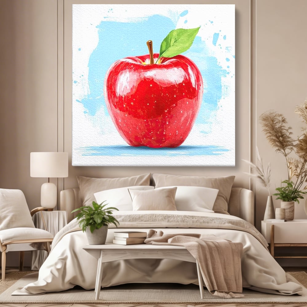 Tablou Canvas Premium, LuxCanva® N1051, Rosu de Poveste, Mar, Fruct, Natural, Proaspat, Sanatos, Vitalitate, Dulce, Pictura, Energie, Vitamine, Restaurant, Bucatarie