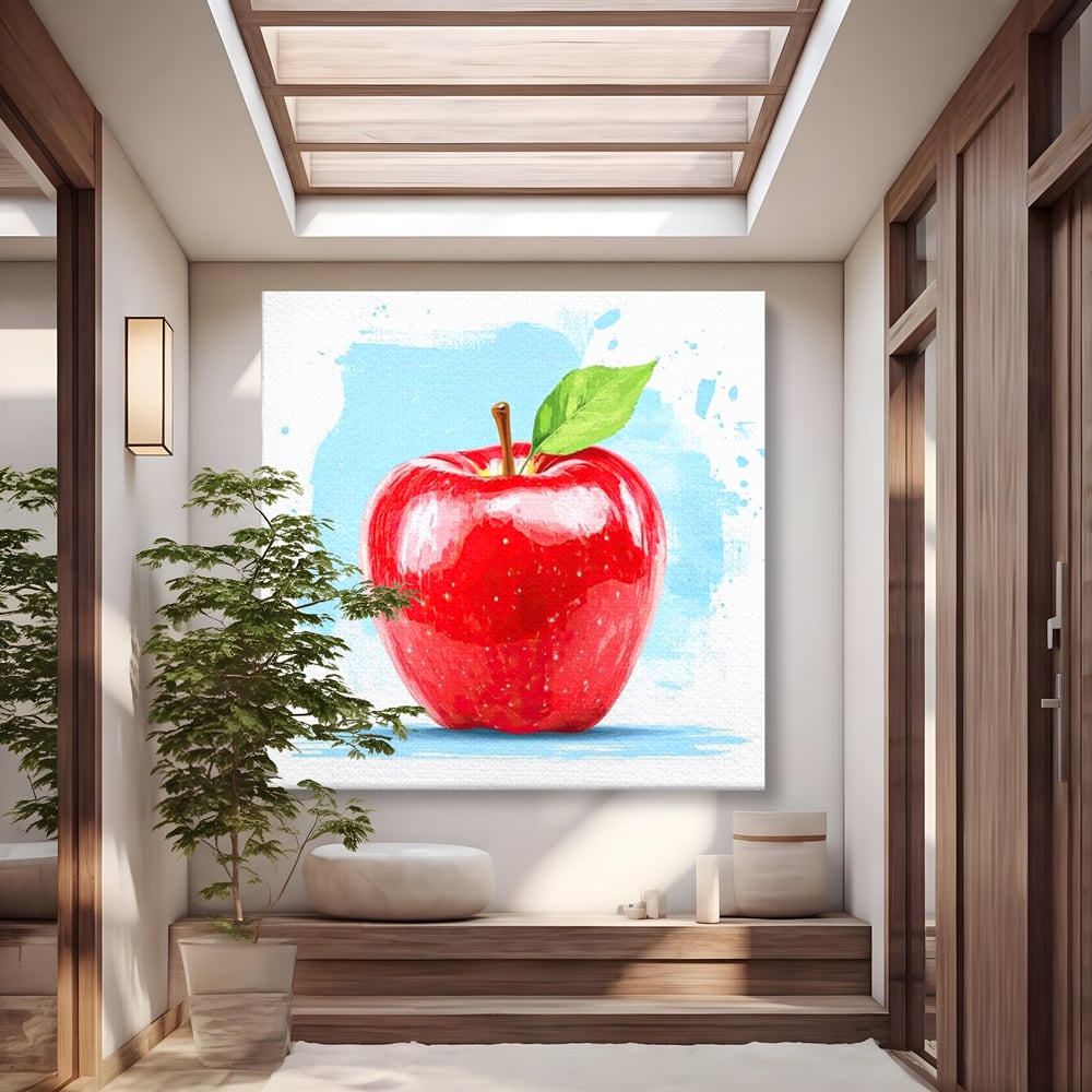 Tablou Canvas Premium, LuxCanva® N1051, Rosu de Poveste, Mar, Fruct, Natural, Proaspat, Sanatos, Vitalitate, Dulce, Pictura, Energie, Vitamine, Restaurant, Bucatarie