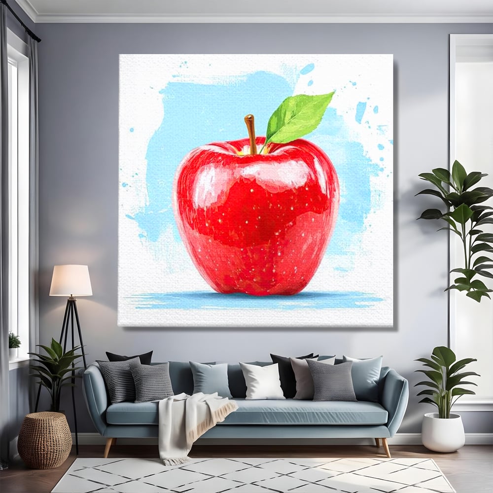 Tablou Canvas Premium, LuxCanva® N1051, Rosu de Poveste, Mar, Fruct, Natural, Proaspat, Sanatos, Vitalitate, Dulce, Pictura, Energie, Vitamine, Restaurant, Bucatarie