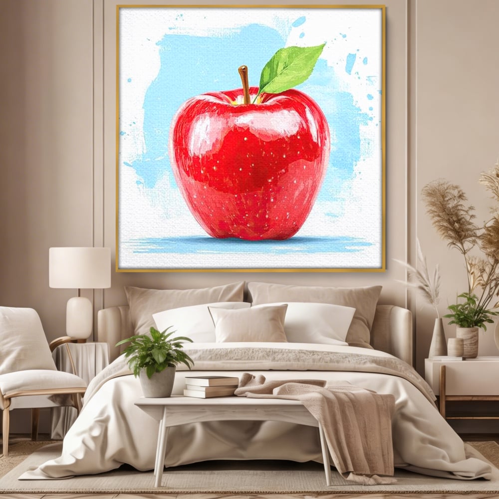 Tablou Canvas Premium, LuxCanva® N1051, Rosu de Poveste, Mar, Fruct, Natural, Proaspat, Sanatos, Vitalitate, Dulce, Pictura, Energie, Vitamine, Restaurant, Bucatarie