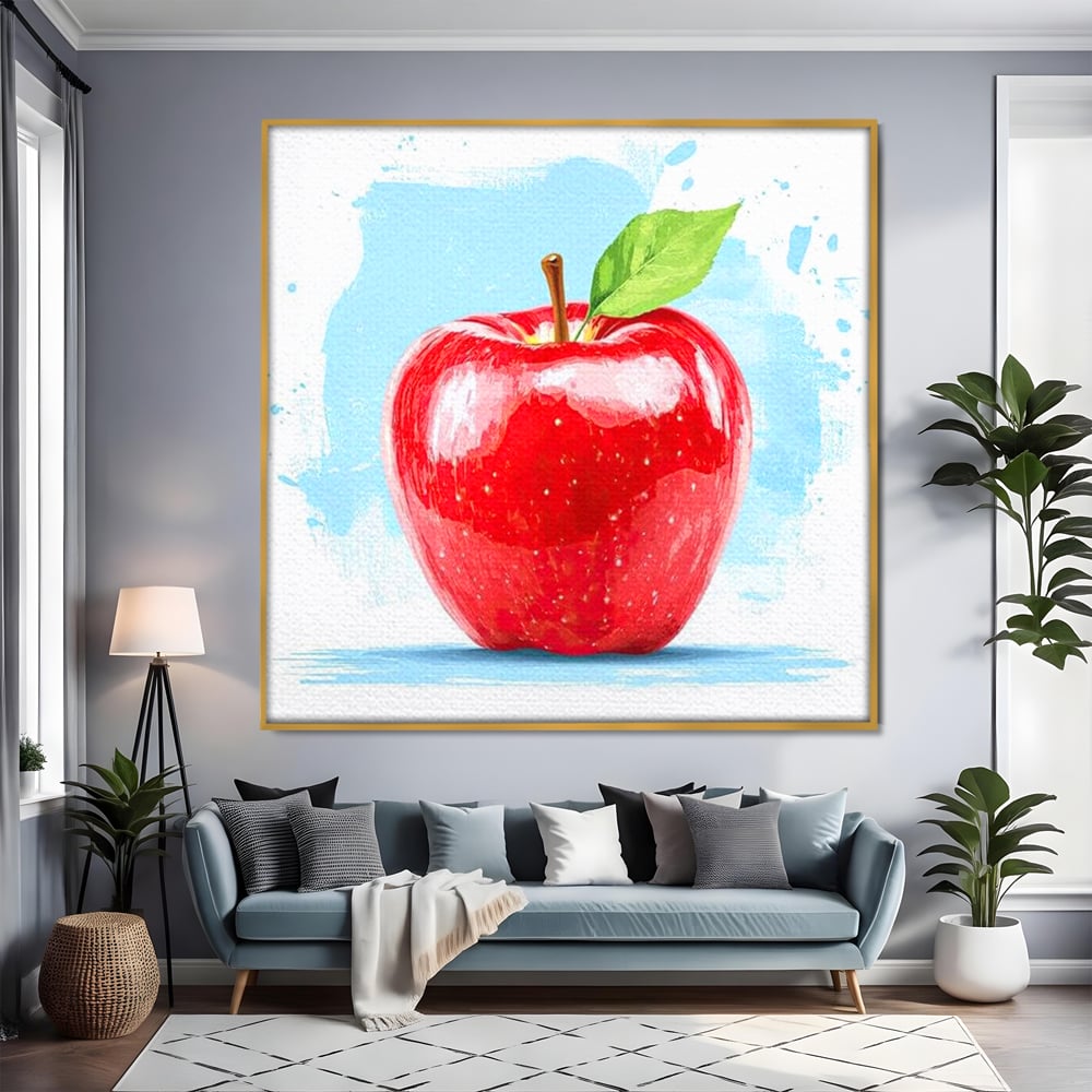 Tablou Canvas Premium, LuxCanva® N1051, Rosu de Poveste, Mar, Fruct, Natural, Proaspat, Sanatos, Vitalitate, Dulce, Pictura, Energie, Vitamine, Restaurant, Bucatarie