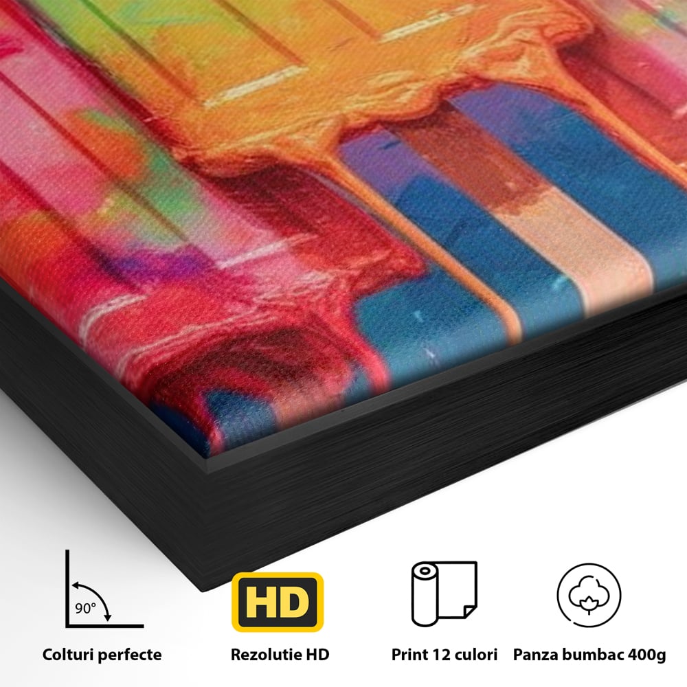 Tablou Canvas Premium, LuxCanva® N1052, Inghetata Curcubeu, Desert, Racoritor, Vara, Inghetata, Gelaterie, Dulce, Topit, Gust, Copilarie, Zahar, Restaurant, Bucatarie