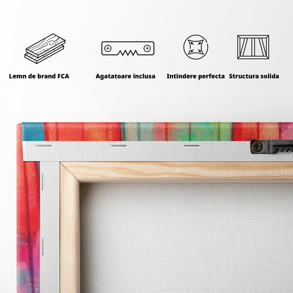 Tablou Canvas Premium, LuxCanva® N1052, Inghetata Curcubeu, Desert, Racoritor, Vara, Inghetata, Gelaterie, Dulce, Topit, Gust, Copilarie, Zahar, Restaurant, Bucatarie