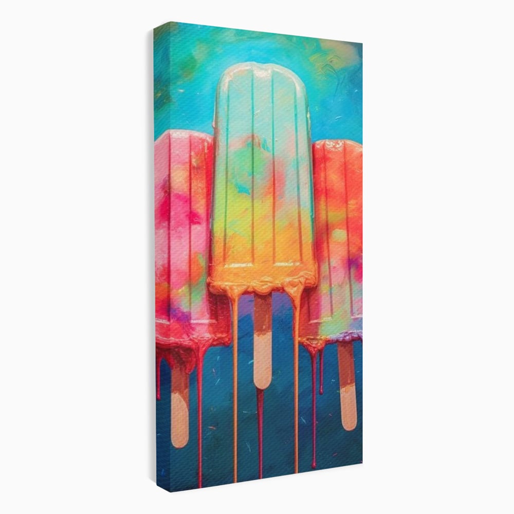 Tablou Canvas Premium, LuxCanva® N1052, Inghetata Curcubeu, Desert, Racoritor, Vara, Inghetata, Gelaterie, Dulce, Topit, Gust, Copilarie, Zahar, Restaurant, Bucatarie
