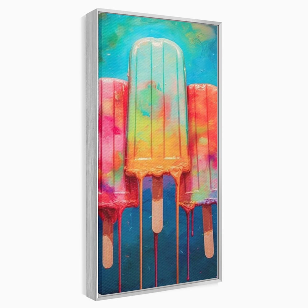 Tablou Canvas Premium, LuxCanva® N1052, Inghetata Curcubeu, Desert, Racoritor, Vara, Inghetata, Gelaterie, Dulce, Topit, Gust, Copilarie, Zahar, Restaurant, Bucatarie