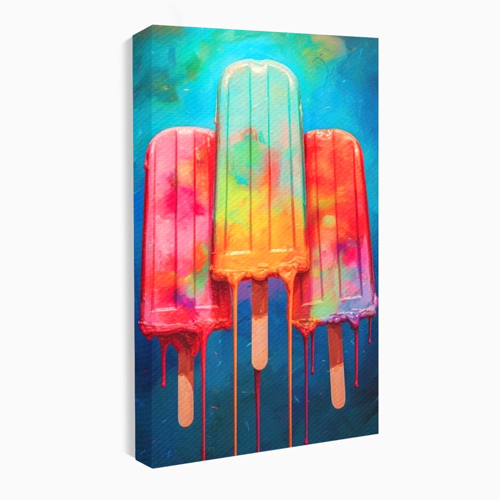 Tablou Canvas Premium, LuxCanva® N1052, Inghetata Curcubeu, Desert, Racoritor, Vara, Inghetata, Gelaterie, Dulce, Topit, Gust, Copilarie, Zahar, Restaurant, Bucatarie