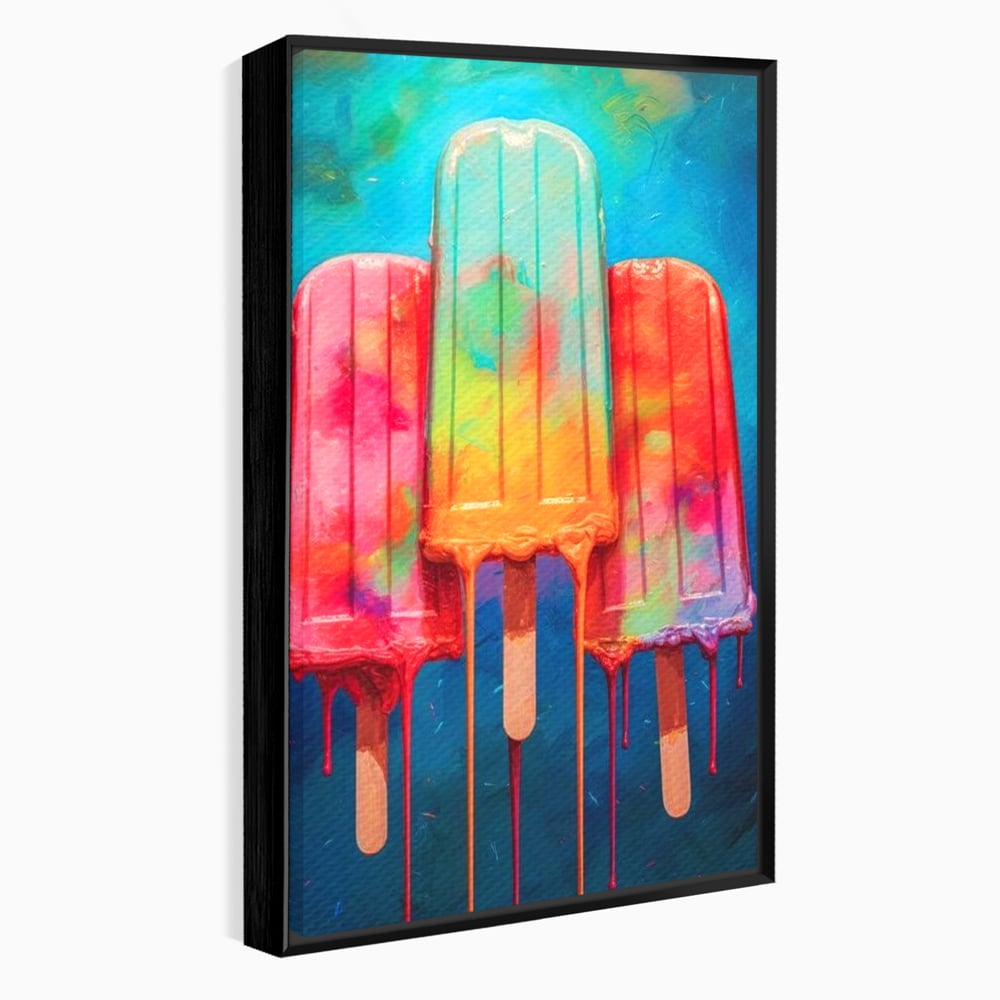 Tablou Canvas Premium, LuxCanva® N1052, Inghetata Curcubeu, Desert, Racoritor, Vara, Inghetata, Gelaterie, Dulce, Topit, Gust, Copilarie, Zahar, Restaurant, Bucatarie