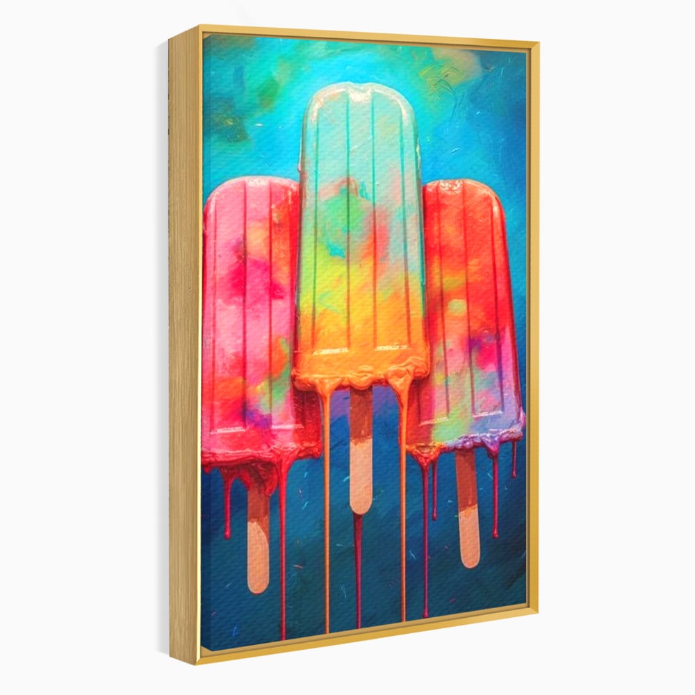 Tablou Canvas Premium, LuxCanva® N1052, Inghetata Curcubeu, Desert, Racoritor, Vara, Inghetata, Gelaterie, Dulce, Topit, Gust, Copilarie, Zahar, Restaurant, Bucatarie