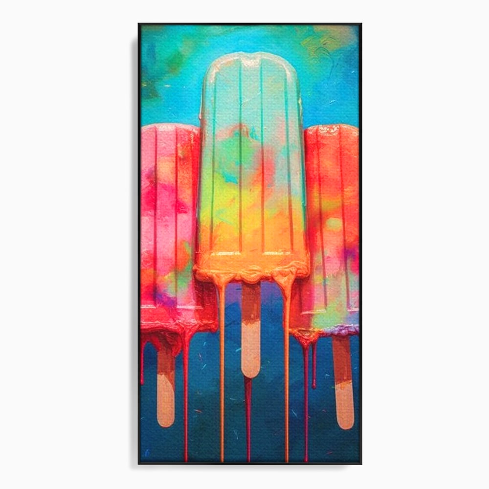 Tablou Canvas Premium, LuxCanva® N1052, Inghetata Curcubeu, Desert, Racoritor, Vara, Inghetata, Gelaterie, Dulce, Topit, Gust, Copilarie, Zahar, Restaurant, Bucatarie