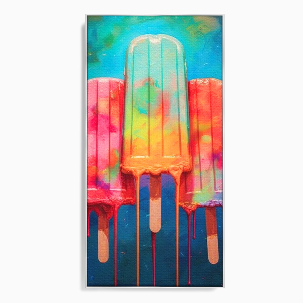 Tablou Canvas Premium, LuxCanva® N1052, Inghetata Curcubeu, Desert, Racoritor, Vara, Inghetata, Gelaterie, Dulce, Topit, Gust, Copilarie, Zahar, Restaurant, Bucatarie