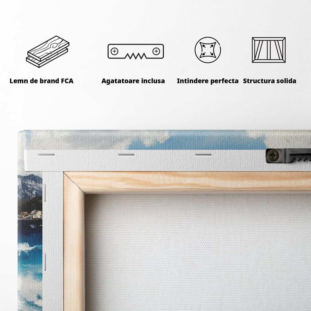 Leinwand Premium Canvas Wall Art, LuxCanva® N1056, Toast to Paradise, Wellen, Ozean, Picknick, Rosen, Glas, Gläser, Champagner, Getränk, Strand, Urlaub, Kneipe, Lounge, Bar, Restaurant, Küche, Küche
