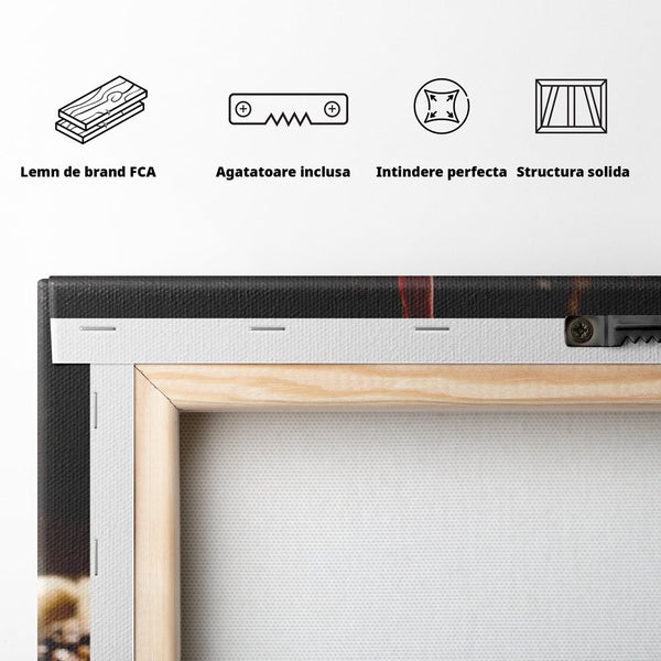 Leinwand Premium Canvas Wall Art, LuxCanva® N1058, Perfekte Tropfen, Kaffee, Espresso, Bohnen, Tasse, Dampf, Aroma, Intensität, Morgen, Café, Kneipe, Lounge, Bar, Restaurant, Küche
