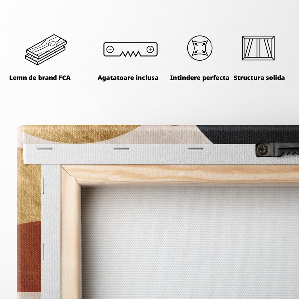 Leinwand Premium Canvas Wall Art, LuxCanva® N1060, Aromatische Kreise, Kaffeebohnen, Espresso, Design, Modern, Abstrakt, Morgen, Energie, Natürlich, Natürlich, Café, Kneipe, Lounge, Bar, Restaurant, Restaurant, Küche