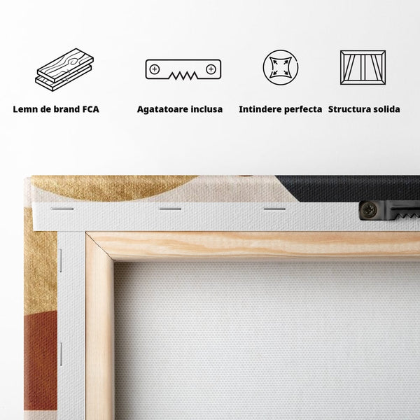 Leinwand Premium Canvas Wall Art, LuxCanva® N1060, Aromatische Kreise, Kaffeebohnen, Espresso, Design, Modern, Abstrakt, Morgen, Energie, Natürlich, Natürlich, Café, Kneipe, Lounge, Bar, Restaurant, Restaurant, Küche