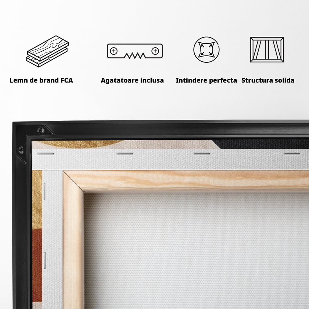 Leinwand Premium Canvas Wall Art, LuxCanva® N1060, Aromatische Kreise, Kaffeebohnen, Espresso, Design, Modern, Abstrakt, Morgen, Energie, Natürlich, Natürlich, Café, Kneipe, Lounge, Bar, Restaurant, Restaurant, Küche