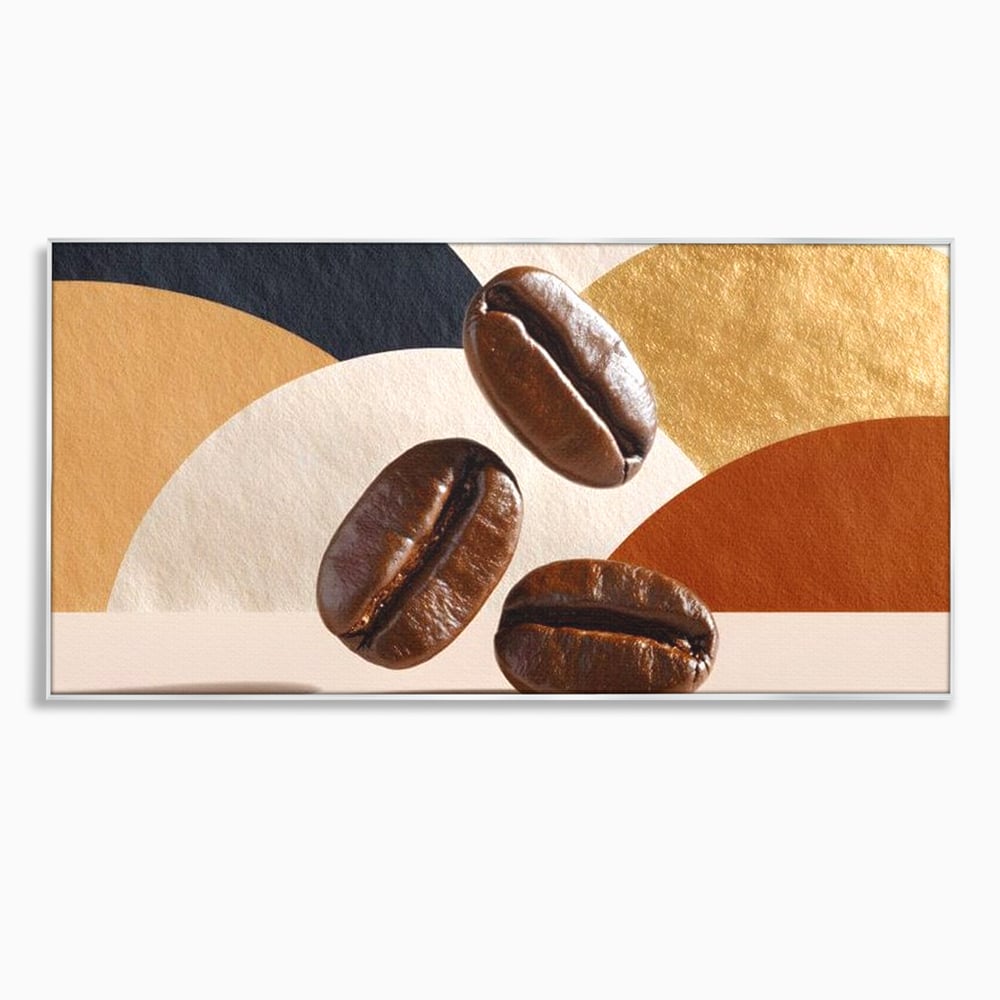 Leinwand Premium Canvas Wall Art, LuxCanva® N1060, Aromatische Kreise, Kaffeebohnen, Espresso, Design, Modern, Abstrakt, Morgen, Energie, Natürlich, Natürlich, Café, Kneipe, Lounge, Bar, Restaurant, Restaurant, Küche