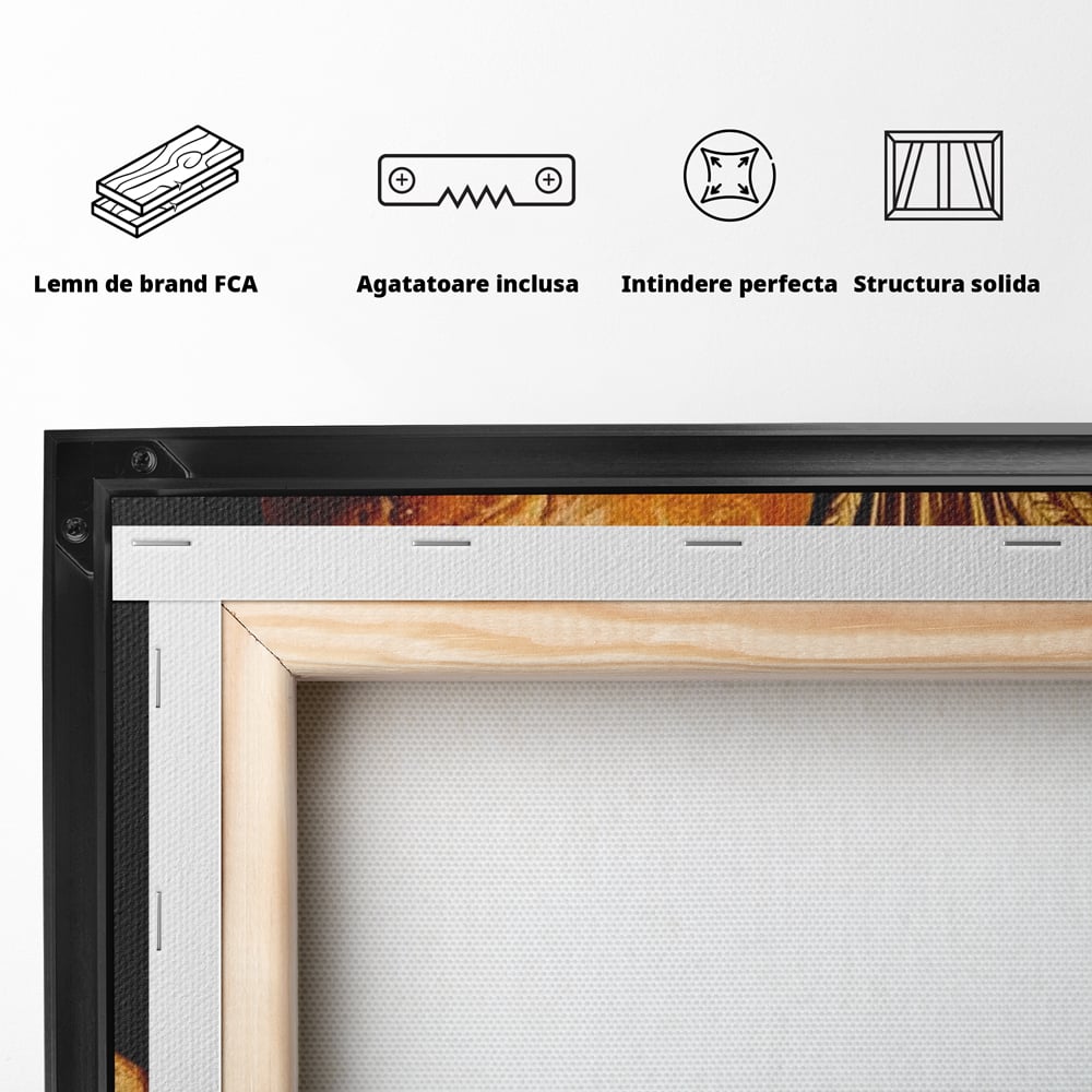 Tablou Canvas Premium, LuxCanva® N1061, Aurul Brutariei, Paine, Grau, Aliment, Mancare, Prospetime, Rustic, Traditional, Recolta, Masa, Gospodarie, Restaurant, Bucatarie
