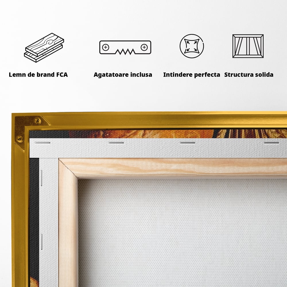 Tablou Canvas Premium, LuxCanva® N1061, Aurul Brutariei, Paine, Grau, Aliment, Mancare, Prospetime, Rustic, Traditional, Recolta, Masa, Gospodarie, Restaurant, Bucatarie