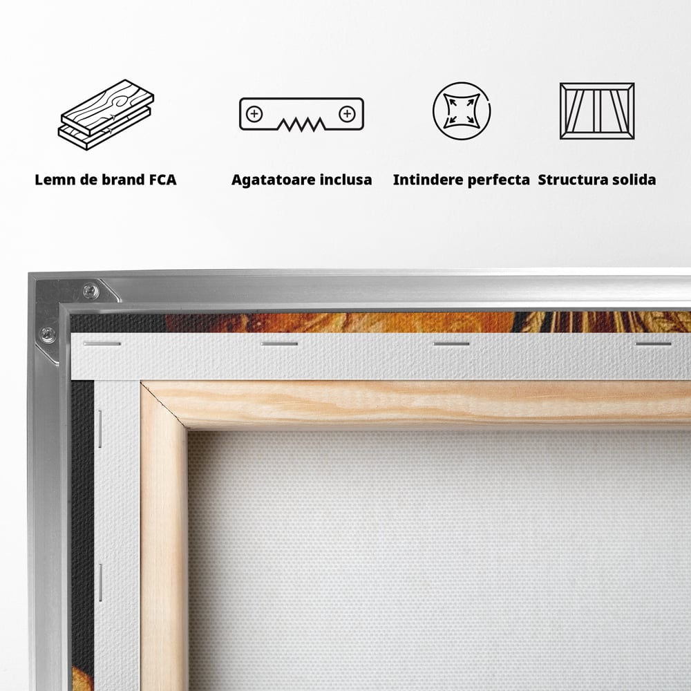 Tablou Canvas Premium, LuxCanva® N1061, Aurul Brutariei, Paine, Grau, Aliment, Mancare, Prospetime, Rustic, Traditional, Recolta, Masa, Gospodarie, Restaurant, Bucatarie