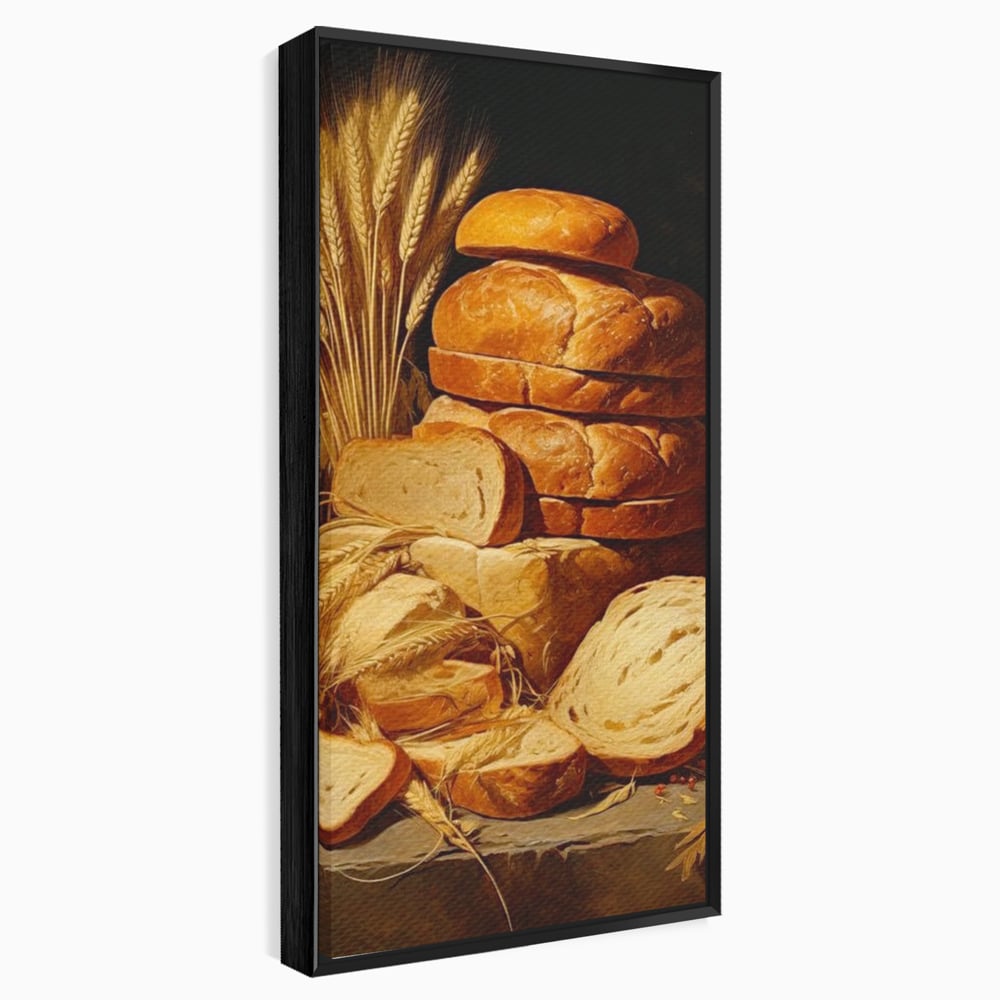 Tablou Canvas Premium, LuxCanva® N1061, Aurul Brutariei, Paine, Grau, Aliment, Mancare, Prospetime, Rustic, Traditional, Recolta, Masa, Gospodarie, Restaurant, Bucatarie