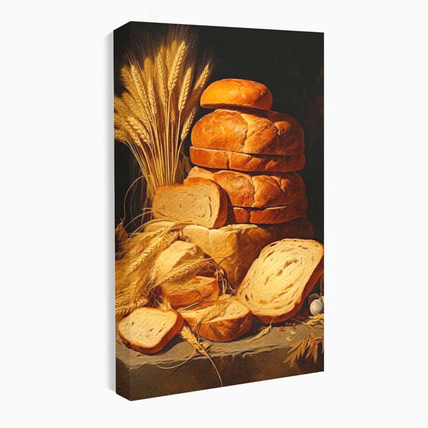 Tablou Canvas Premium, LuxCanva® N1061, Aurul Brutariei, Paine, Grau, Aliment, Mancare, Prospetime, Rustic, Traditional, Recolta, Masa, Gospodarie, Restaurant, Bucatarie