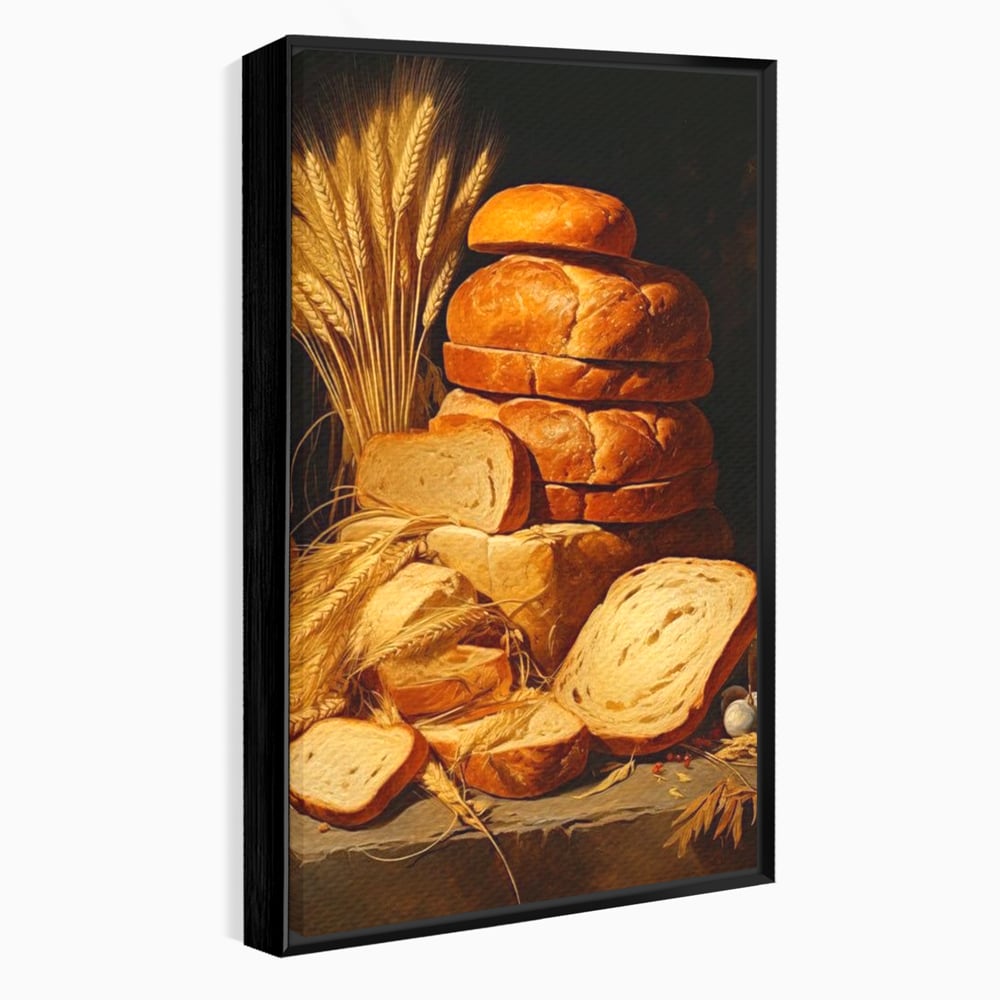 Tablou Canvas Premium, LuxCanva® N1061, Aurul Brutariei, Paine, Grau, Aliment, Mancare, Prospetime, Rustic, Traditional, Recolta, Masa, Gospodarie, Restaurant, Bucatarie